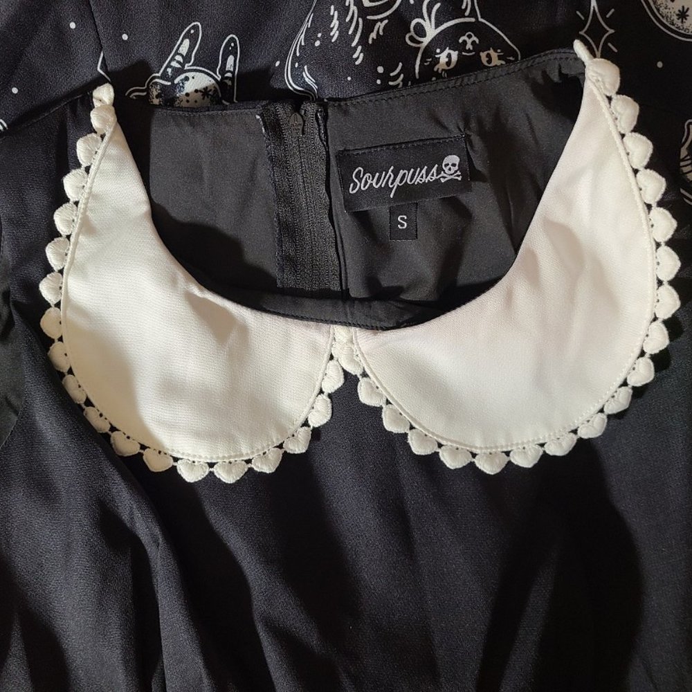 Sourpuss Halloween Dress - Ghosts Cat Bat Swing Retro 60s Pinup Rockabilly Punk - Picture 11 of 13